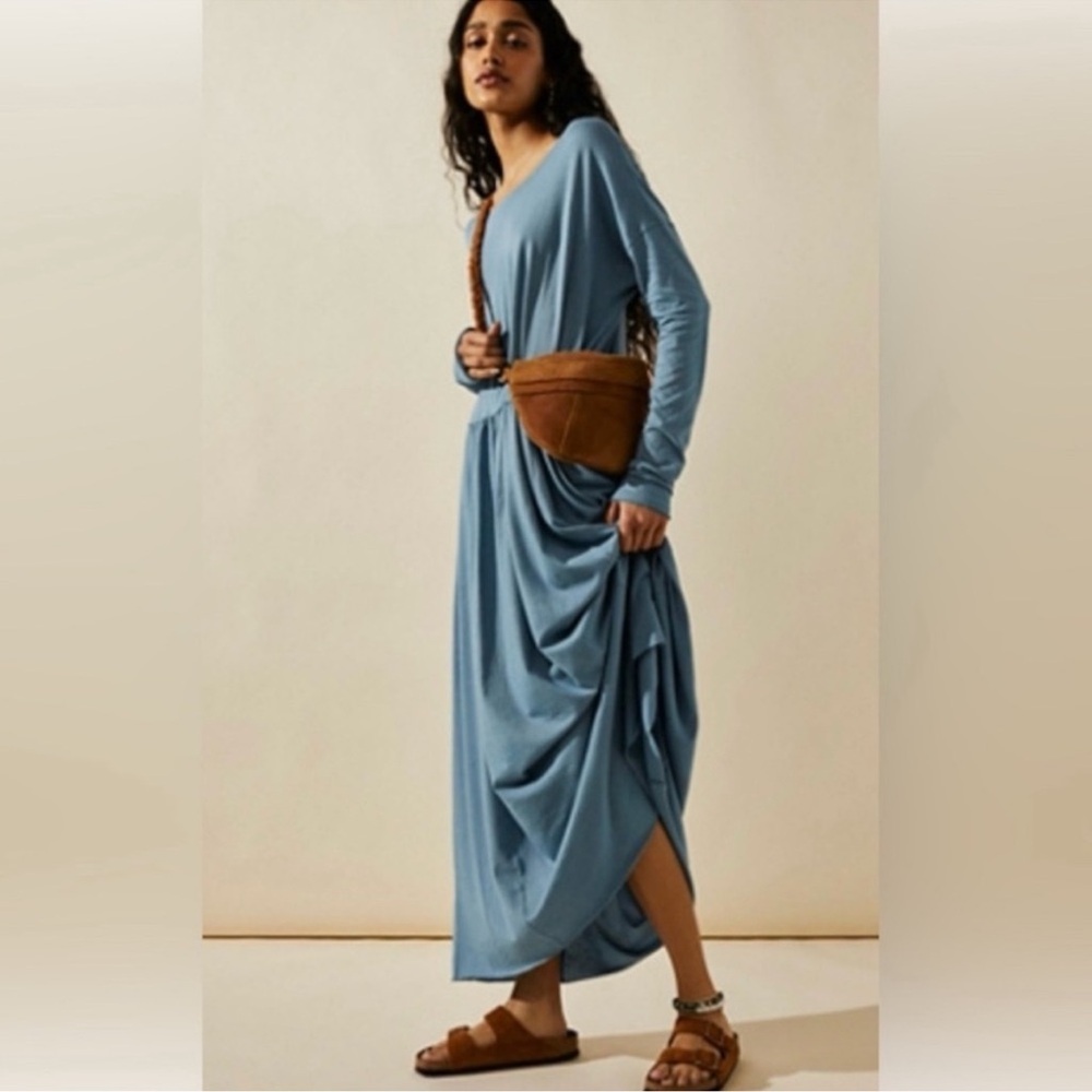 Free People Beach Blue Anytime Dress